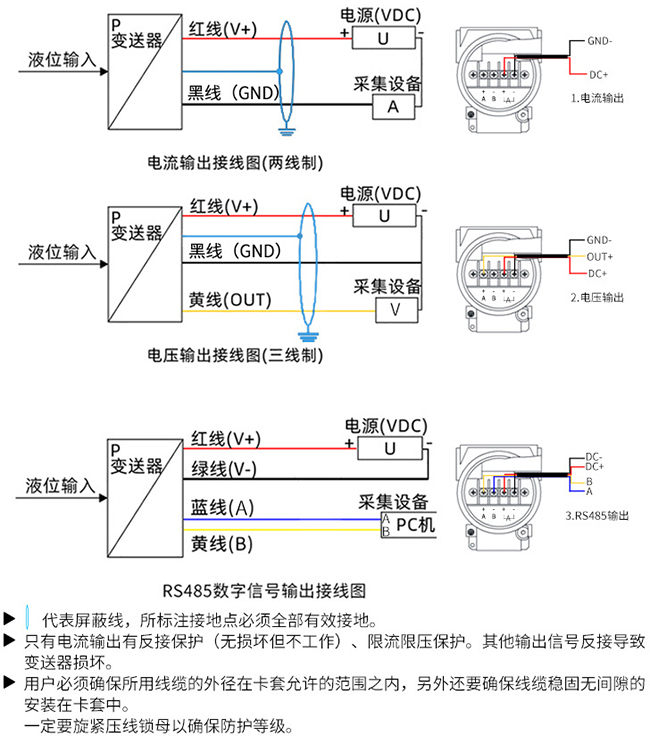 投入式液位计接线图